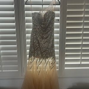 Sparkly nude mermaid gown